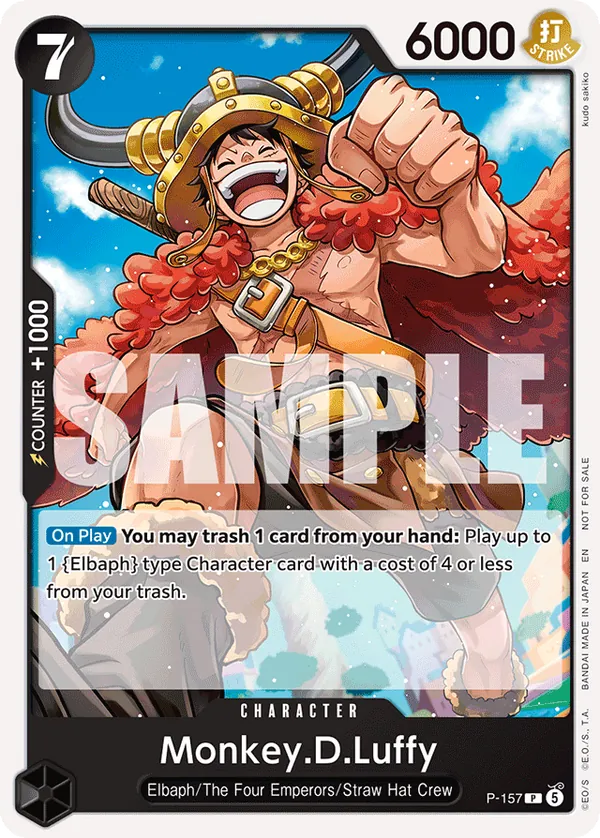 Monkey.D.Luffy P-157 One Piece card