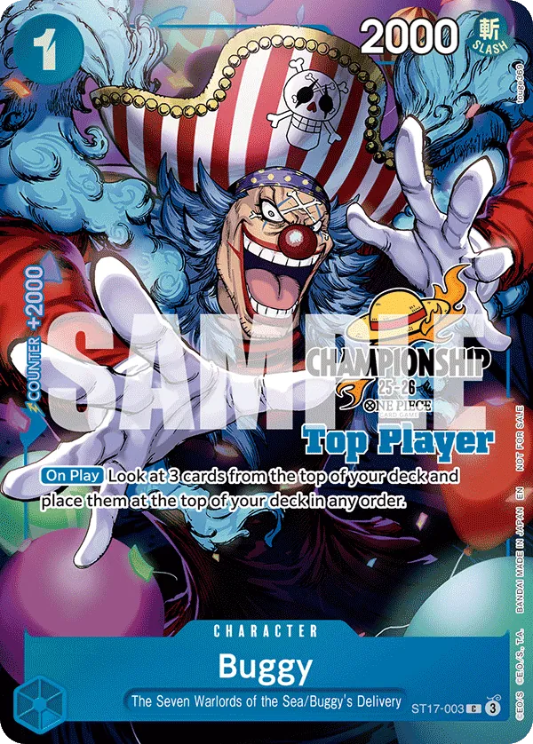 Buggy's Delivery 70 Sleeves – One Piece Card Game, Official Bandai Limited Edition FF45, Japan