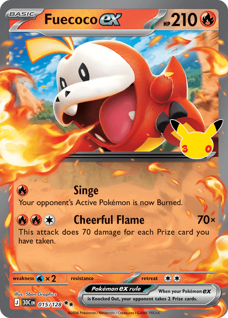 ポケモンカード ファイヤー eカード Fuecoco ex - 30th Celebration (30C) #15 – Limitless