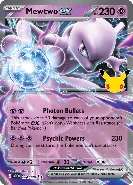 Mewtwo ex - 30th Celebration (30C) #64 – Limitless