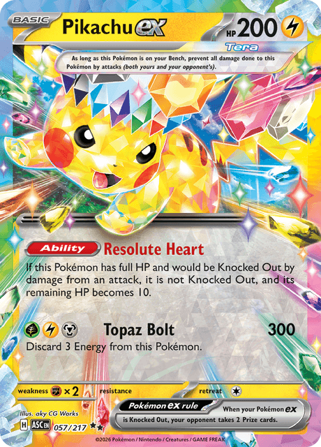 Pikachu ex - Ascended Heroes (ASC) #57 – Limitless