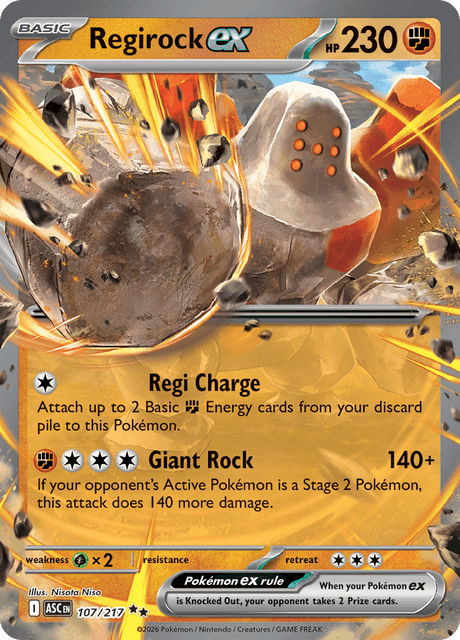 Regirock ex - Ascended Heroes (ASC) #107 – Limitless