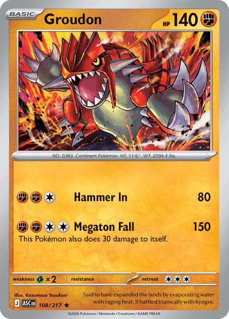 Groudon - Ascended Heroes (ASC) #108  Limitless