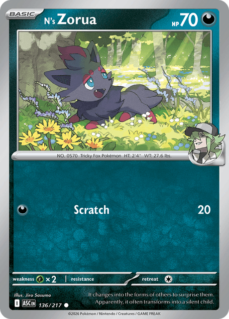 N's Zorua - Ascended Heroes (ASC) #136 – Limitless