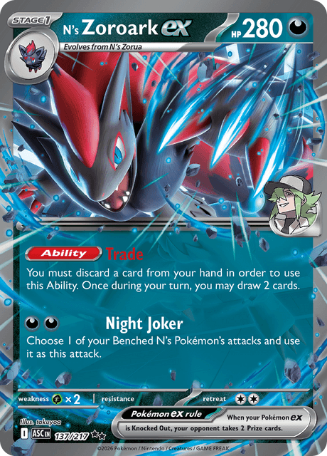 N's Zoroark ex - Ascended Heroes (ASC) #137 – Limitless