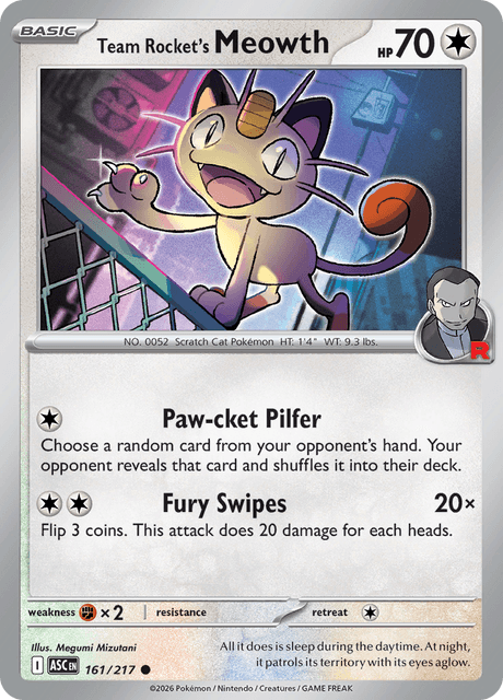 Team Rocket's Meowth - Ascended Heroes (ASC) #161 – Limitless