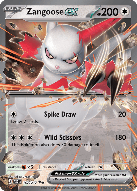 Zangoose ex - Ascended Heroes (ASC) #167 – Limitless