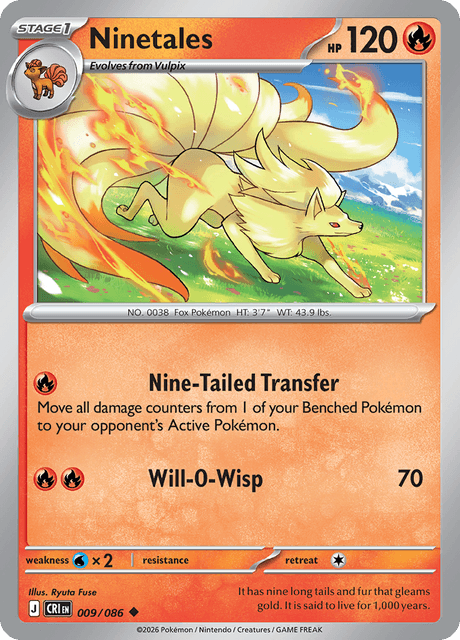 ポケカ Ninetales - Chaos Rising (CRI) #9 – Limitless