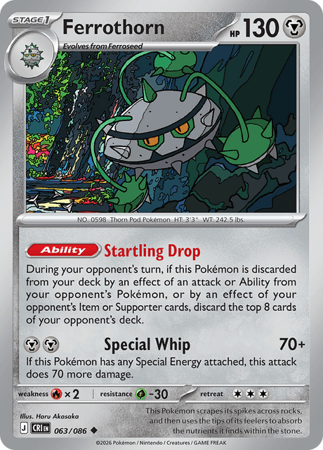 ferroseed pokemon card - 130/202 - Sword & Shield Metal Colorless Rollout (10) Weakness Fire 2 Resistance Grass Buy Ferroseed | Vivid Voltage