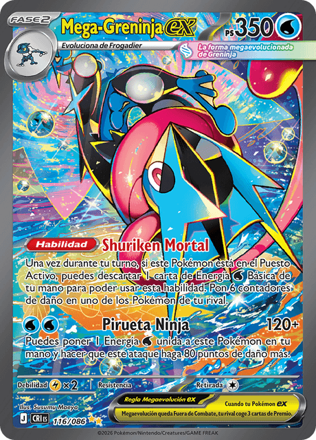 Mega-Greninja ex - Caos Creciente (CRI) #116 – Limitless