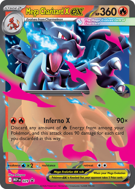 Mega Charizard X ex MEP 29 Mega Charizard X ex MEP 29
