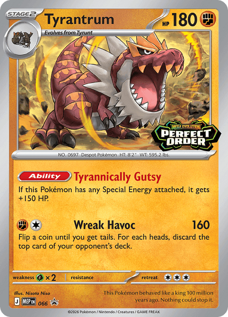 Tyrantrum 180 HP ポケモンカード Tyrantrum - Mega Promos (MEP) #66 – Limitless