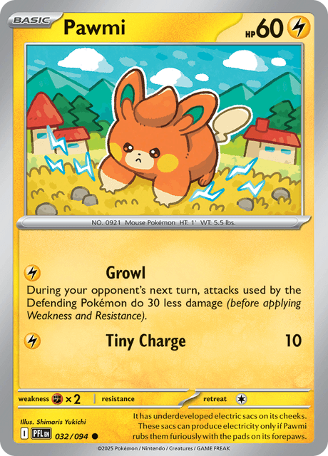 pawmi 60 pokemon card value 2024 Scarlet & Violet: Paldean Fates #226/091 Illustration Rare Price Guide your opponents Active Pokemon is now Paralyzed. Pawmi | Paldea Evolved |
