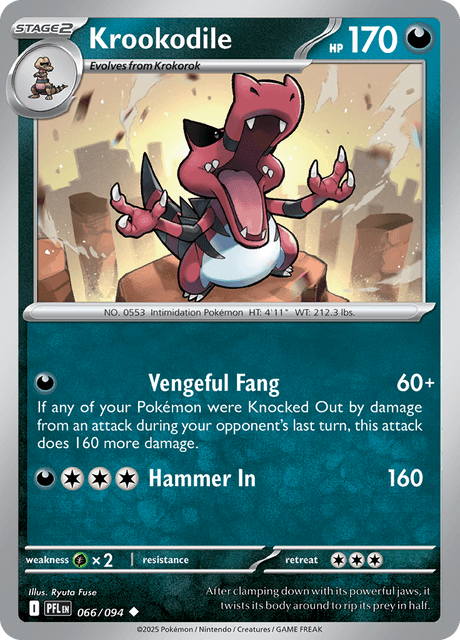 Krookodile - Phantasmal Flames (PFL) #66 – Limitless
