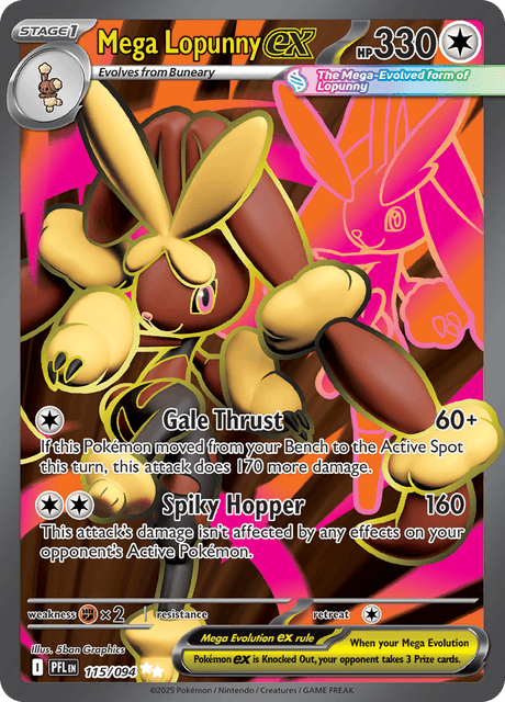 Mega Lopunny ex - Phantasmal Flames (PFL) #115 – Limitless